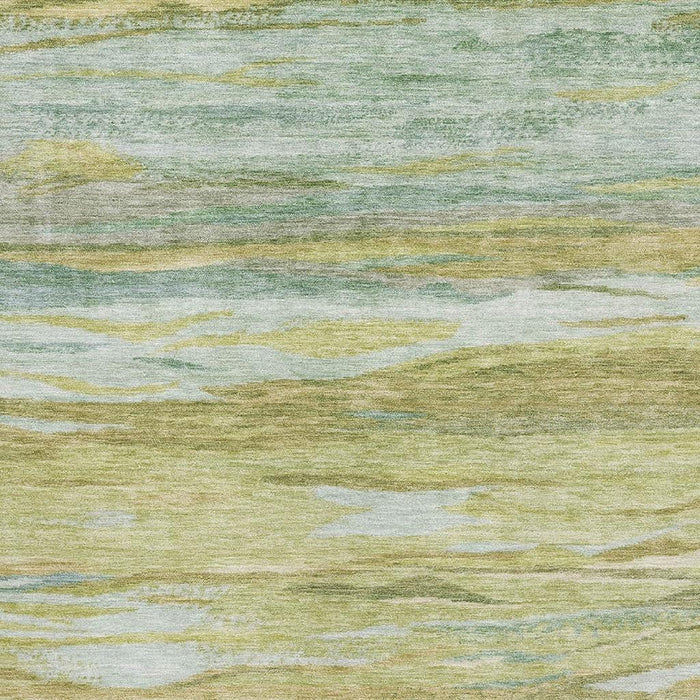 10' X 14' Abstract Washable Area Rug With UV Protection (708529) - Sage / Gray / Aqua