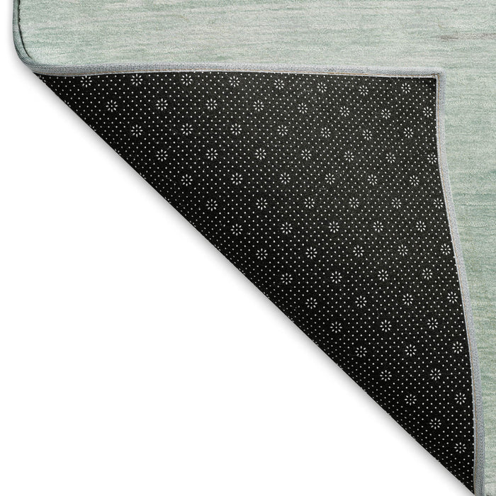 10' X 14' Abstract Washable Area Rug With UV Protection (694188) - Pale Aqua / Gray / Silver