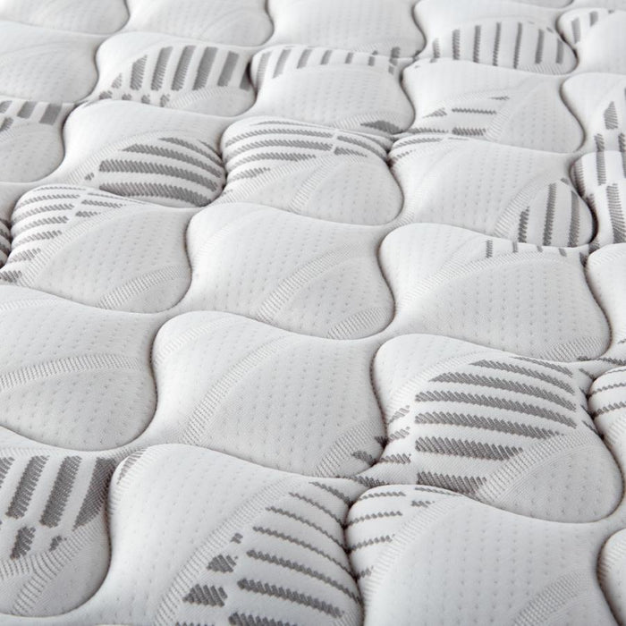 Hayes - Eastern King Firm Tight Top Hybrid Mattress - White