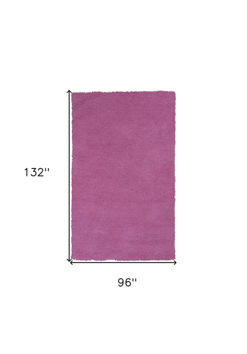 8' x 11' Shag Area Rug - Bright Hot Pink