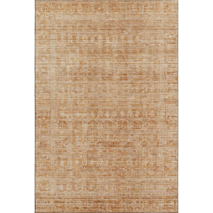 10' X 14' Oriental Washable Area Rug With UV Protection (700991) - Coral / Peach