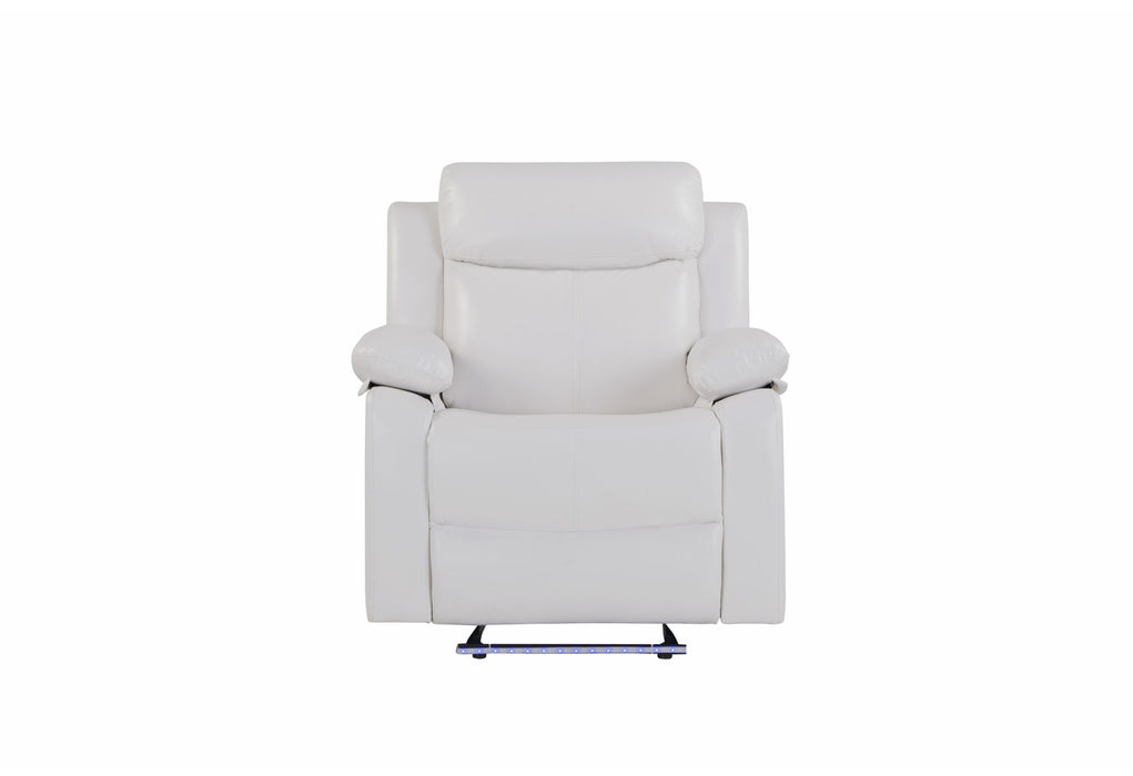 U6026 - Glider Recliner With LED - White