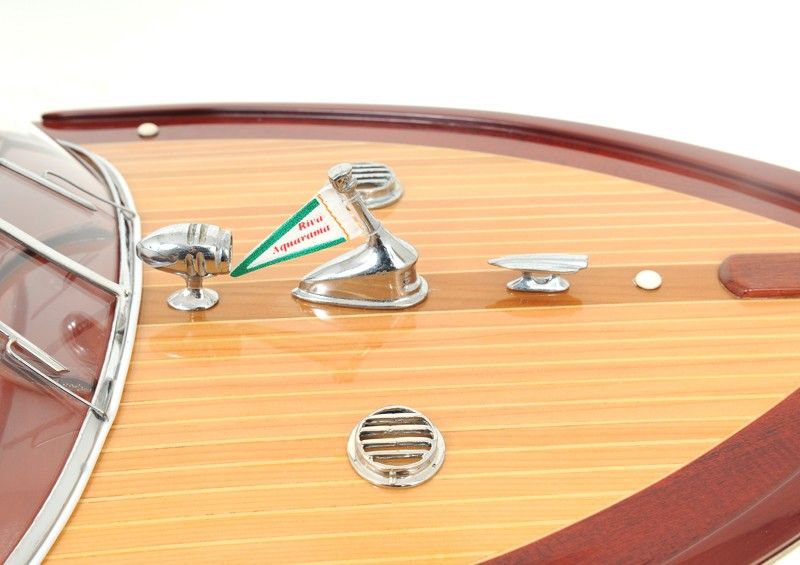 Riva Aquarama Hand Painted Decorative Boat - Aqua