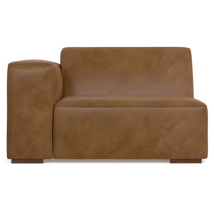 44" Leather Modular Sofa - Brown