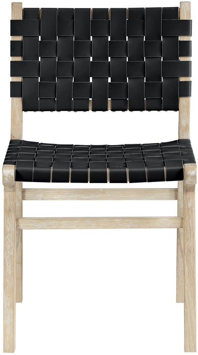 Entwine - Vegan Leather Upholstered Dining Chair - Painted Natural