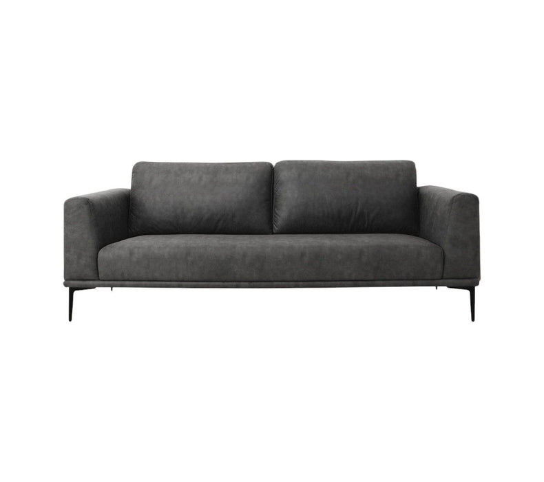 Modern Loveseat With Removable Cushions - Dark Gray