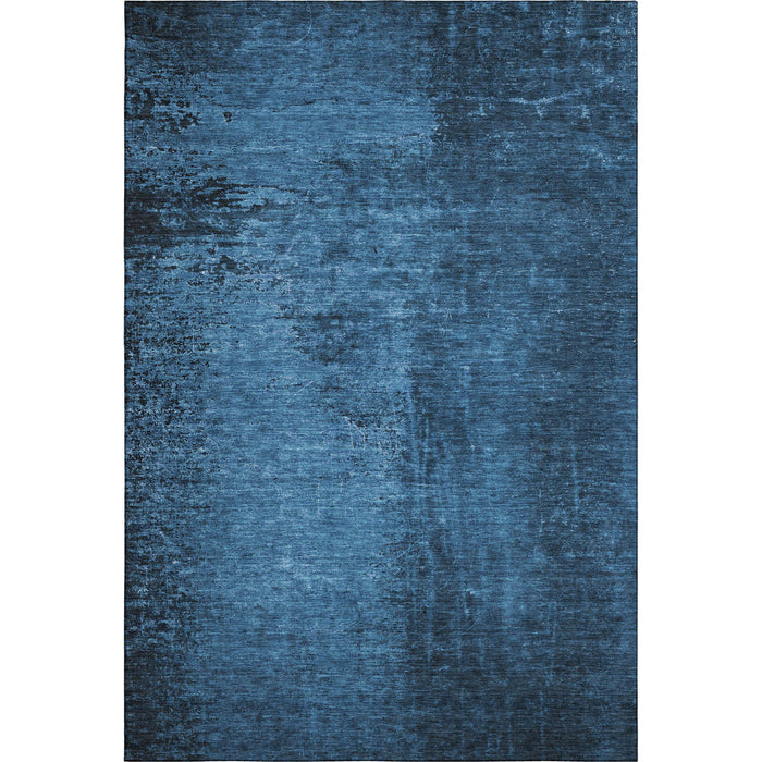 8' X 10' Abstract Washable Area Rug With UV Protection (648818) - Navy Blue / Gray