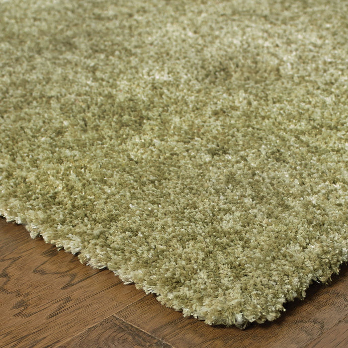 10' x 13' Shag Tufted Handmade Stain Resistant Area Rug - Olive Green