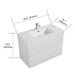 Giga Alice wall-mounted bathroom vanity with large storage, single sink basin, modern design, without drain or faucet visible.
