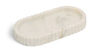 Marble tray by Meridian Furniture featuring a sleek, polished genuine marble surface with raised edges.