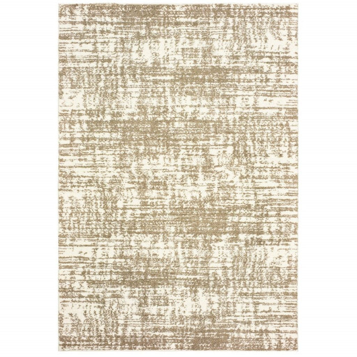 7' x 10' Shag Power Loom Area Rug - Ivory