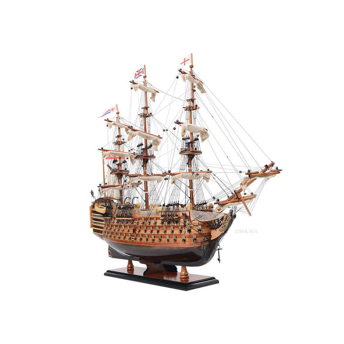 Hand Painted Model Boat (624630) - Light Brown