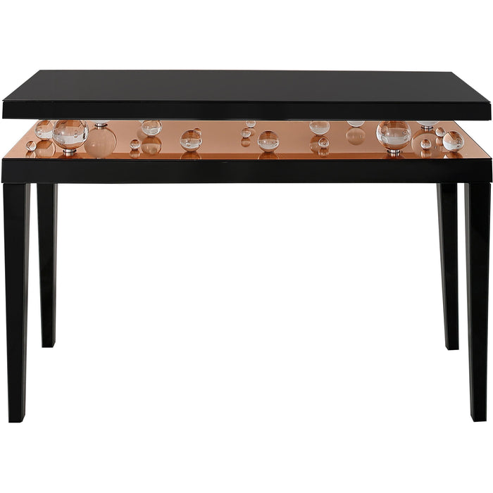 Mirrored Console Table - Black