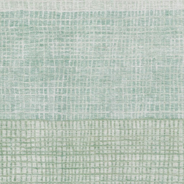 10' X 14' Geometric Washable Area Rug With UV Protection (705065) - Teal / Ivory