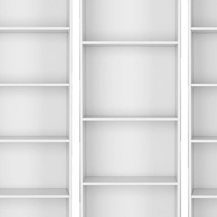 Seventeen Tier Modular Bookcase With Two Doors (Set of 4) - White
