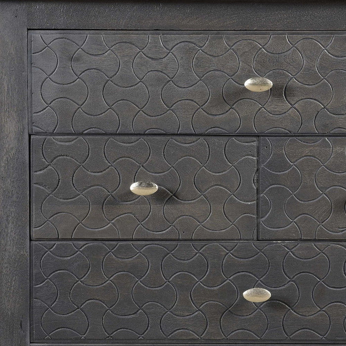 Four Drawer Nightstand - Gray