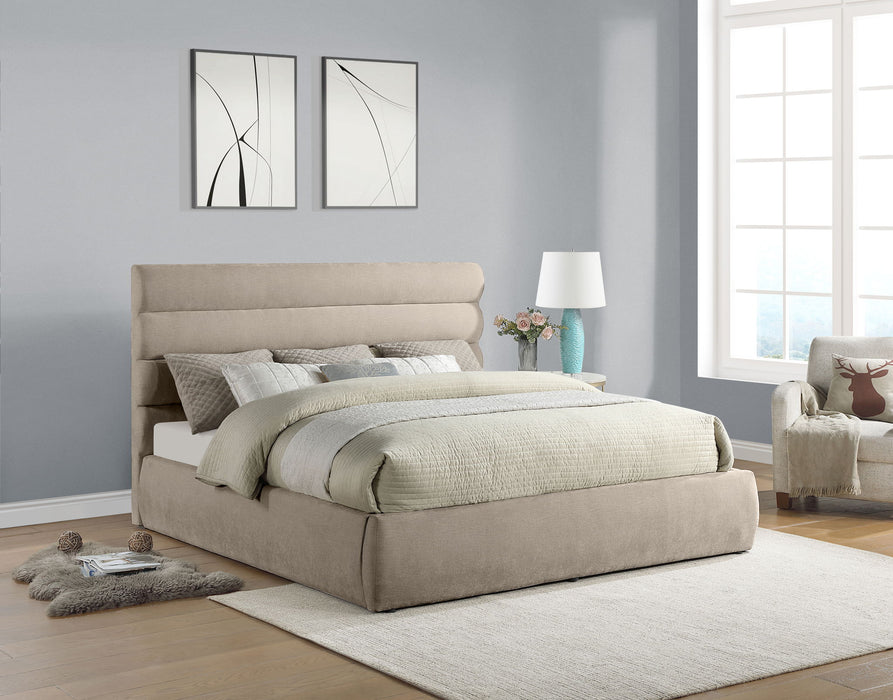 Adam - Chenille Fabric Bed With 52" Headboard