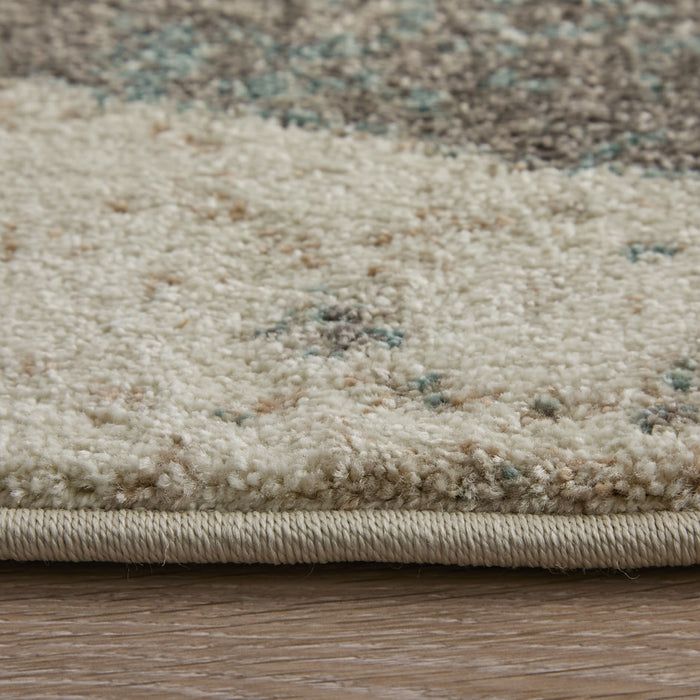 10' X 13' Bohemian Checke Area Rug - Ivory