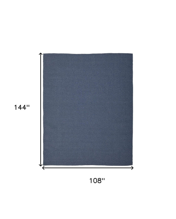 9' x 12' Hand Woven Area Rug - Blue