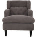 Giga upholstered accent armchair with tufted backrest, ideal for living room or bedroom decor, featuring plush fabric and stylish design.