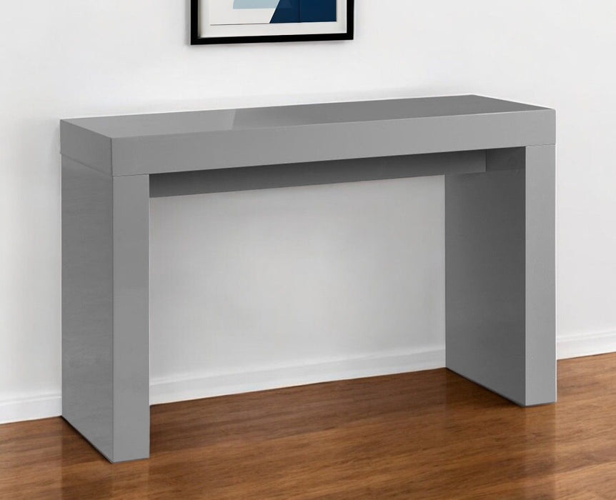 47" Wood Block Console Table - Gray