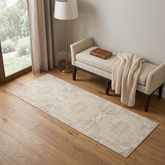 2' X 5' Medallion Runner Rug (534006) - Beige