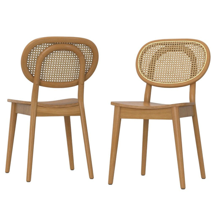 Solid Wood Dining Parsons Chairs (Set of 2) - Natural