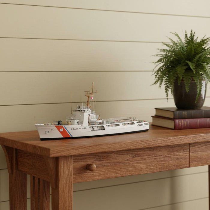 Hand Painted Model Boat (624518) - White