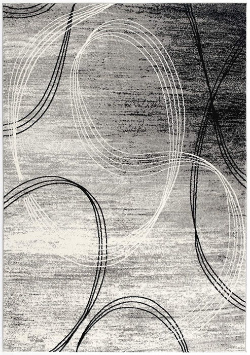 8' x 10' Abstract Dhurrie Area Rug - Gray