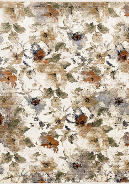 8' X 10' Floral Area Rug (661389) - Cream / Beige / Green