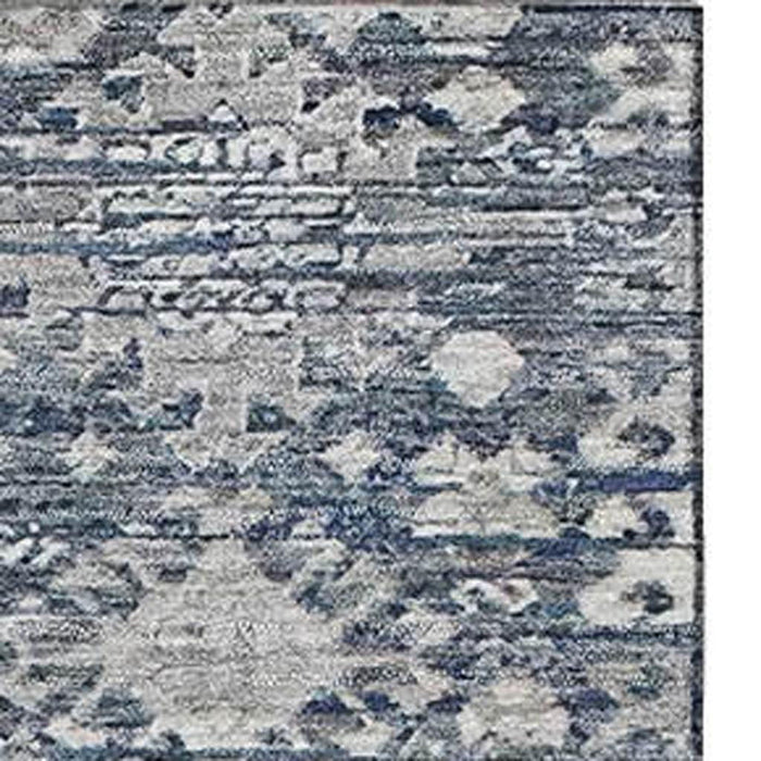 10' X 14' Oriental Washable Area Rug With UV Protection (700847) - Blue / Ivory