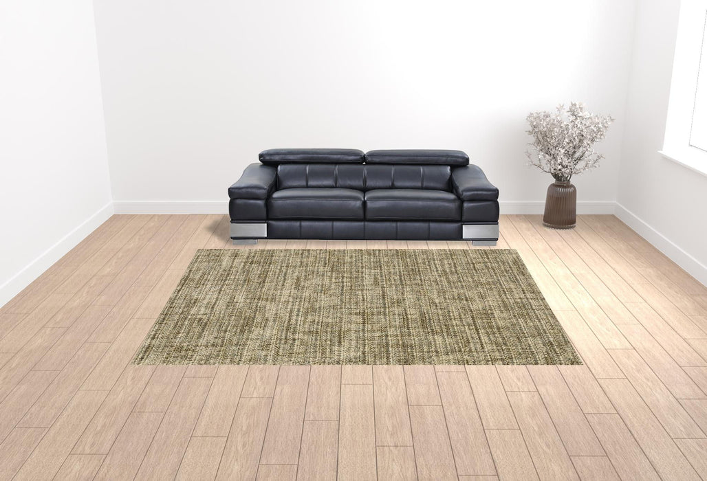 10' x 13' Abstract Power Loom Stain Resistant Area Rug - Beige Brown Tan And Blue Green