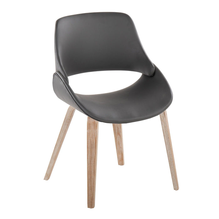 Fabrizzi - Mid-Century Modern Dining / Accent Chair (Set of 2) - Whitewash Wood