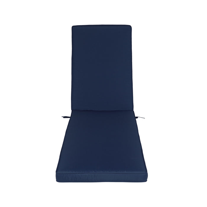 Giga outdoor lounge chair cushion replacement for patio furniture, showing back and seat cushions on a chaise lounge.