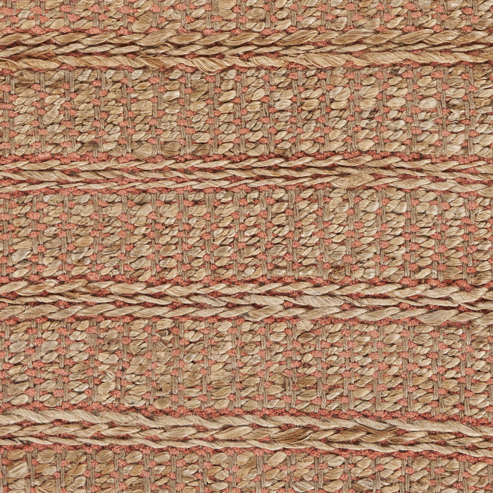 9' X 12' Jute Hand Woven Area Rug (712655) - Natural / Pink