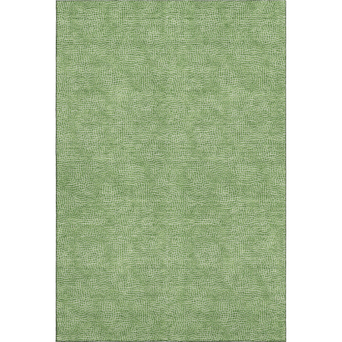 10' X 14' Geometric Washable Area Rug With UV Protection (682853) - Green / Ivory