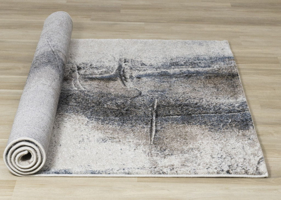 8' X 11' Area Rug (660167) - Blue / Cream