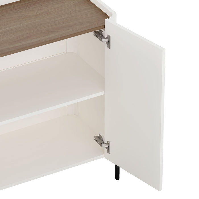 Abbey - Accent Cabinet - Maple And Off White