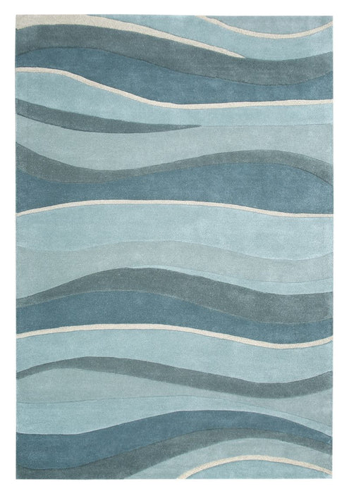 8' x 10' 6 Wool Area Rug - Ocean