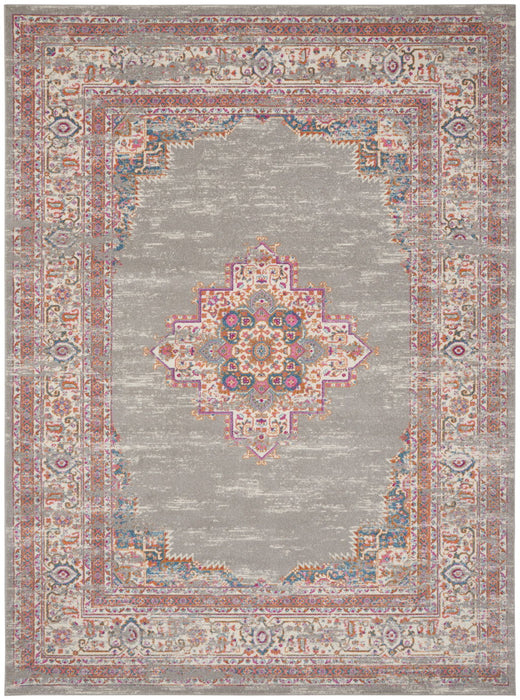 12' x 18' Moroccan Power Loom Distressed Polypropylene Area Rug - Blue