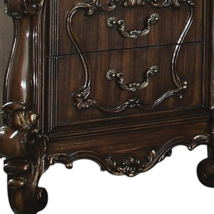 31" Two Drawers Nightstand - Brown