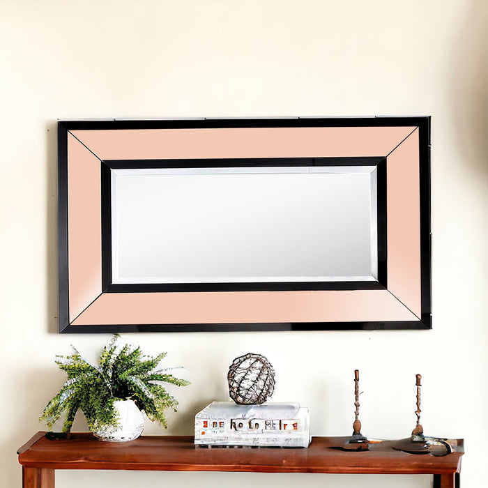 26" Framed Accent Mirror - Gold Rose