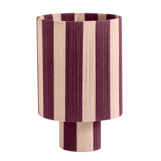 Guinevere striped cotton table lamp by TOV Furniture, featuring a modern design with a fabric shade and a sleek base.