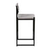 Set of two Giga bar stools with paper rope weave backrests, ideal for kitchen island, bar, or counter seating.