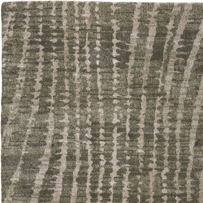 12' X 15' Abstract Area Rug - Green And Tan