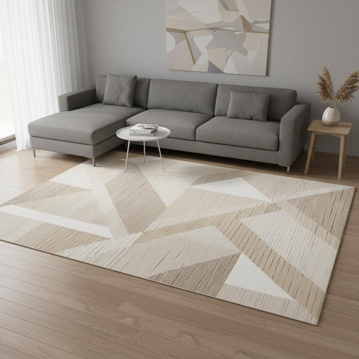 7' X 10' Geometric Area Rug (661285) - Beige / Cream