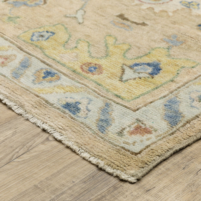 10' X 14' Wool Oriental Hand Knotted Area Rug With Fringe - Gray