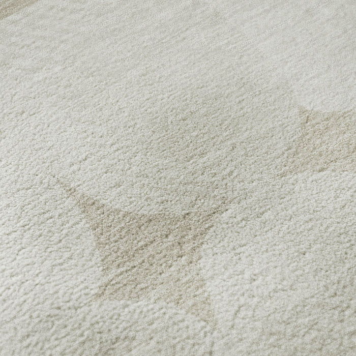 10' X 14' Abstract Geometric Washable Area Rug With UV Protection (669162) - Beige / Ivory