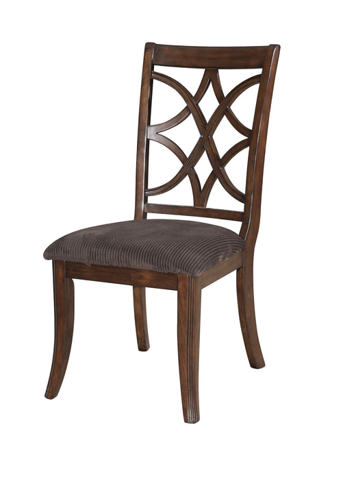Upholstered Microfiber Dining Side Chairs (Set of 2) - Brown