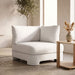 Meridian Furniture Hammond velvet upholstered stationary chair with plush fabric, modern design, and sturdy frame.